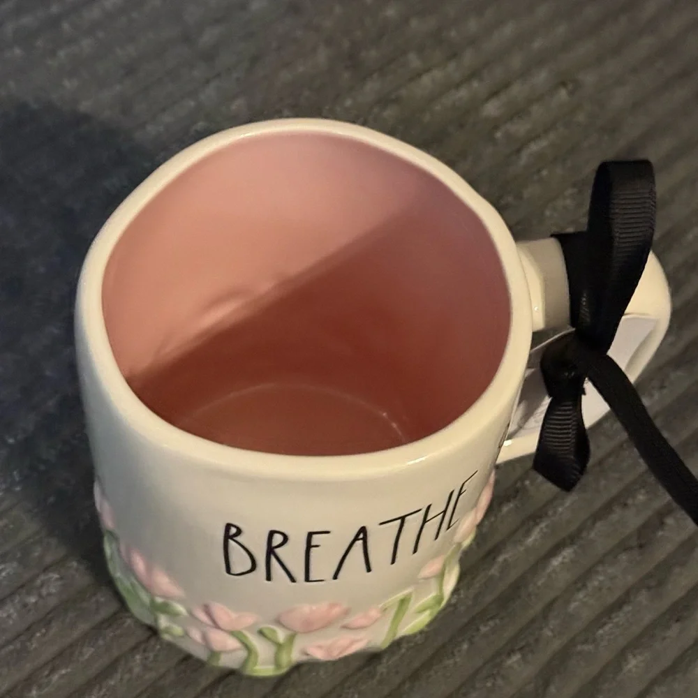Rae Dunn Breathe Mug with Floral Design - Picture 4 of 6